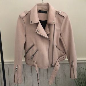 Zara suede moto jacket